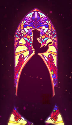 Chiara stained glass